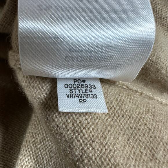 Vince Cashmere Weekend V-Neck Sweater Camel Women's Size Small NWT - Picture 8 of 10
